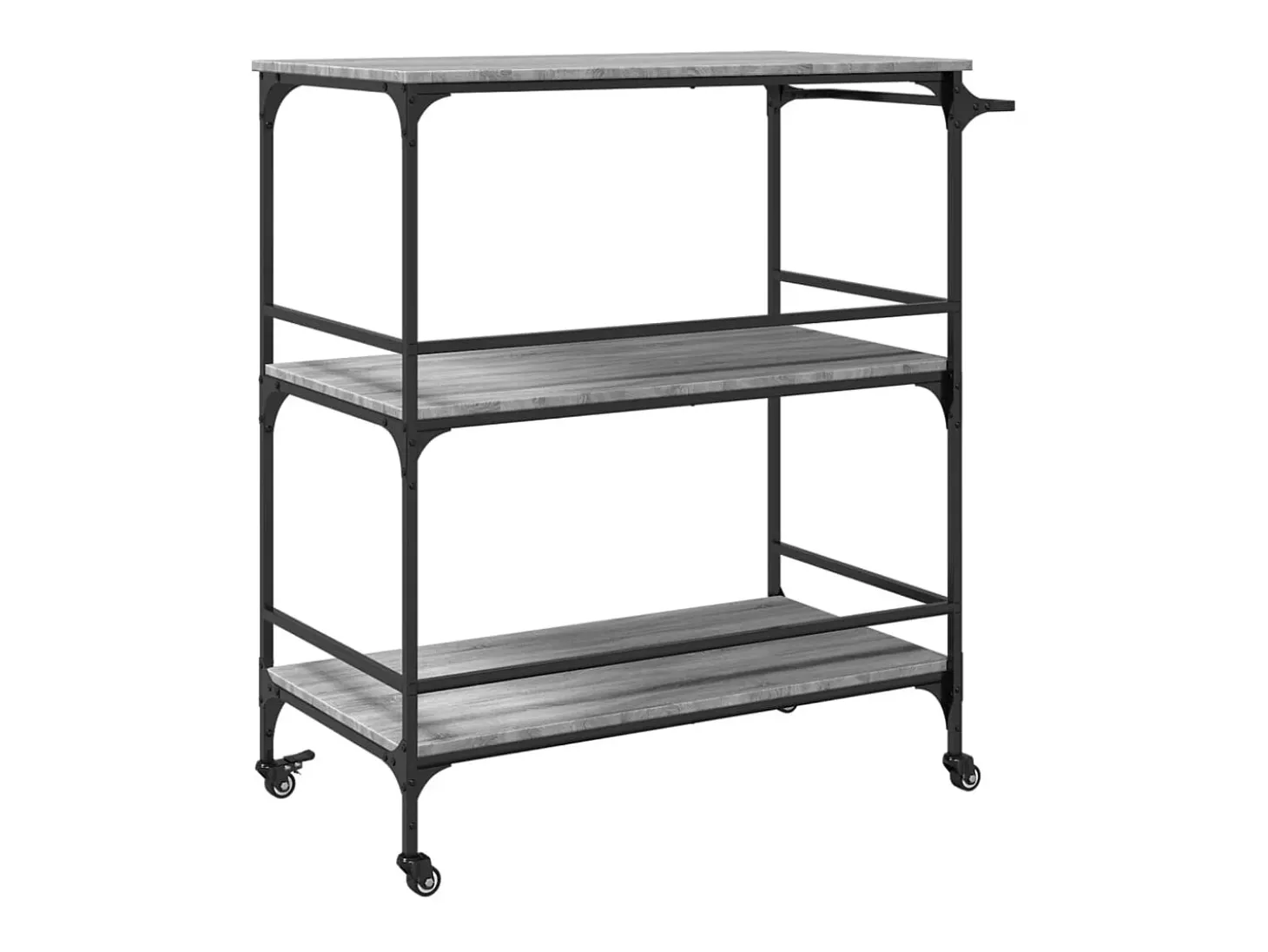 Carrito de cocina madera ingeniería gris Sonoma 100,5x50x105 cm