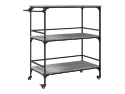 Carrito de cocina madera ingeniería gris Sonoma 100,5x50x105 cm