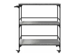 Carrito de cocina madera ingeniería gris Sonoma 100,5x50x105 cm