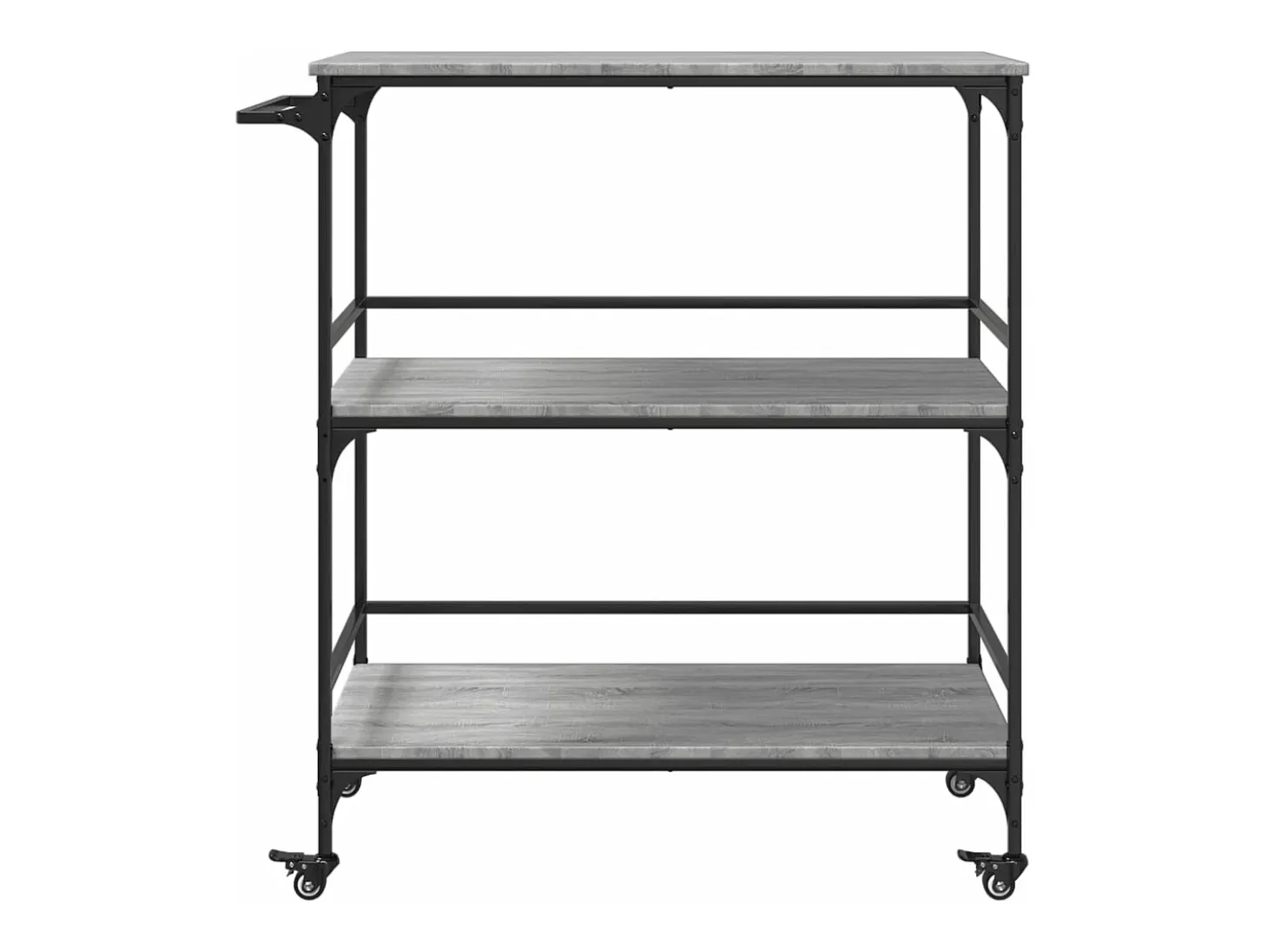 Carrito de cocina madera ingeniería gris Sonoma 100,5x50x105 cm