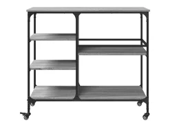 Carrito de cocina madera ingeniería gris Sonoma 100x45x89,5 cm