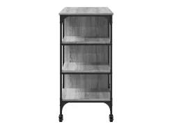 Carrito de cocina madera ingeniería gris Sonoma 100x45x89,5 cm