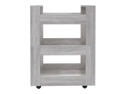Carrito de cocina madera contrachapada gris Sonoma 60x45x80 cm