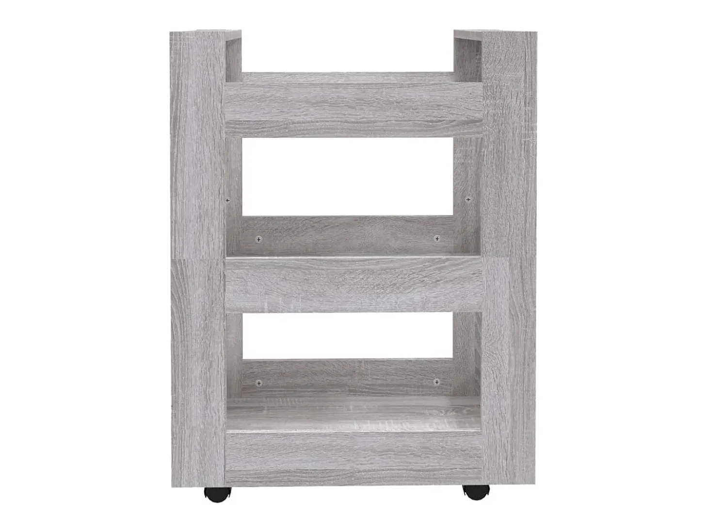 Carrito de cocina madera contrachapada gris Sonoma 60x45x80 cm
