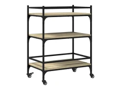 Carrito de cocina madera ingeniería roble Sonoma 65x40x86,5 cm