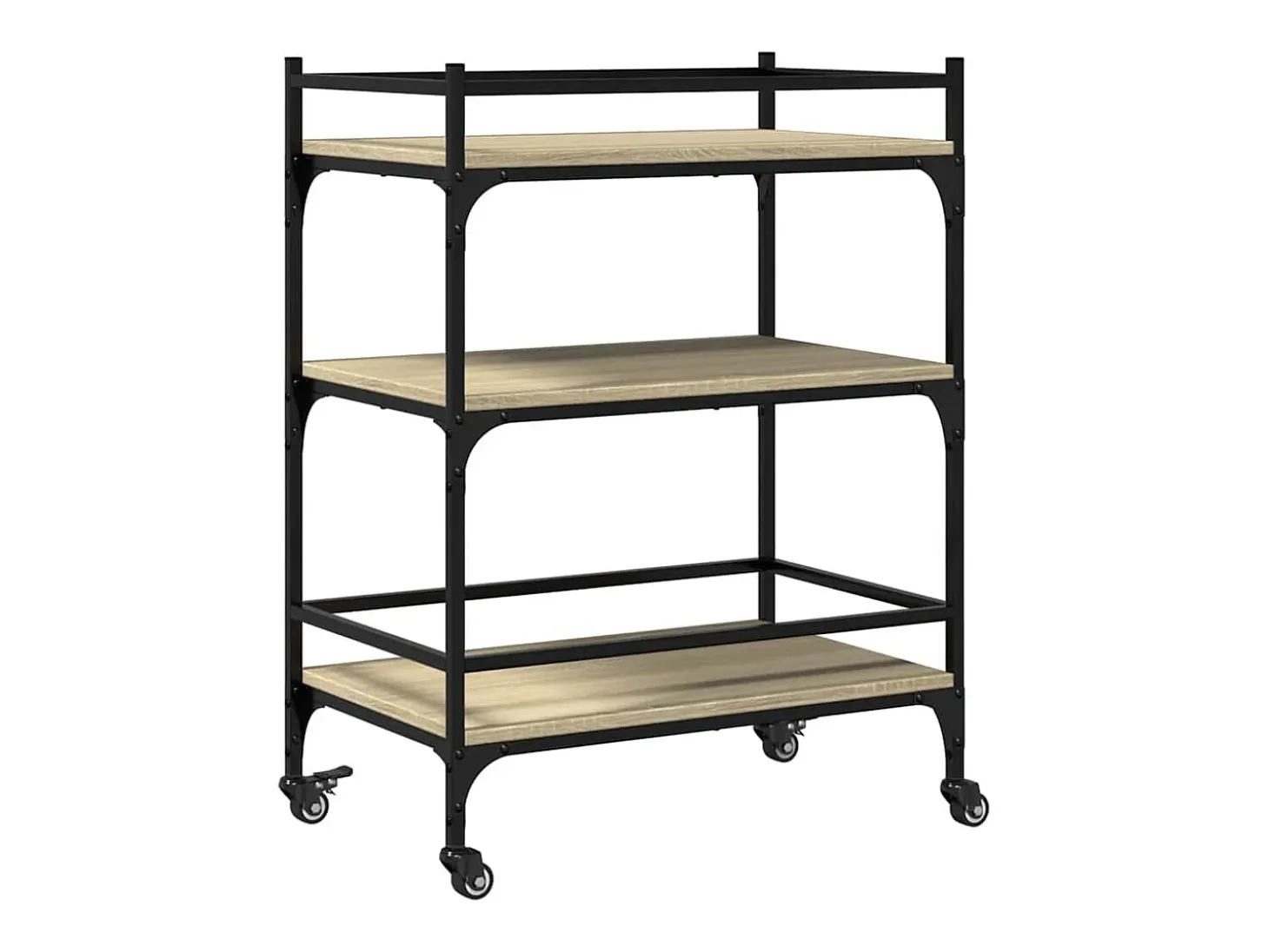 Carrito de cocina madera ingeniería roble Sonoma 65x40x86,5 cm