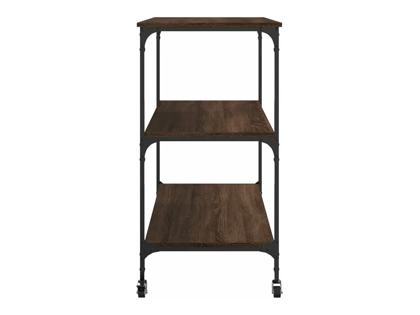 Carrito de cocina madera ingeniería marrón roble 102x50x95 cm