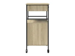 Carrito de cocina madera ingeniería roble Sonoma 56x43x89,5 cm