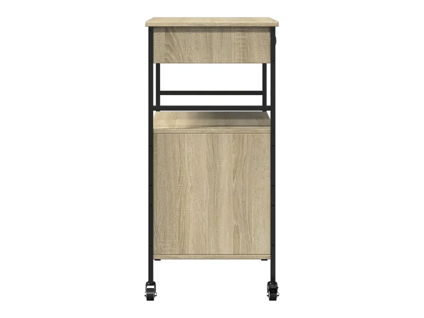Carrito de cocina madera ingeniería roble Sonoma 56x43x89,5 cm