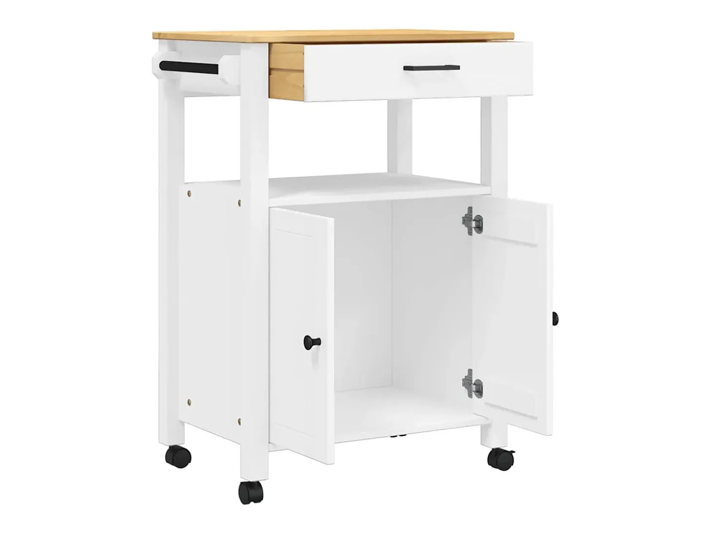 Carrito de cocina MONZA madera maciza de pino 60x40x88,5 cm