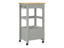 Carrito de cocina MONZA madera maciza de pino 48x40x88,5 cm