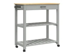 Carrito de cocina MONZA madera maciza de pino 84x40x88,5 cm