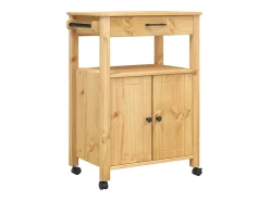 Carrito de cocina MONZA madera maciza de pino 60x40x88,5 cm