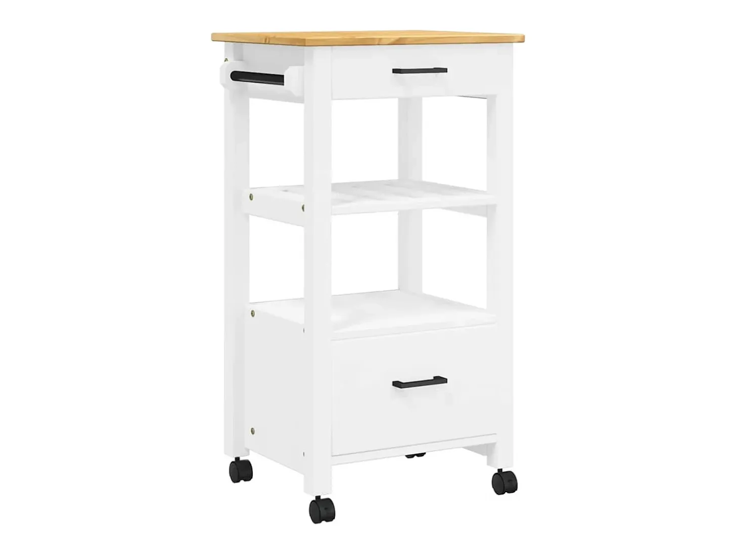 Carrito de cocina MONZA madera maciza de pino 48x40x88,5 cm