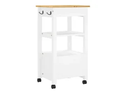 Carrito de cocina MONZA madera maciza de pino 48x40x88,5 cm
