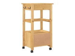 Carrito de cocina MONZA madera maciza de pino 48x40x88,5 cm