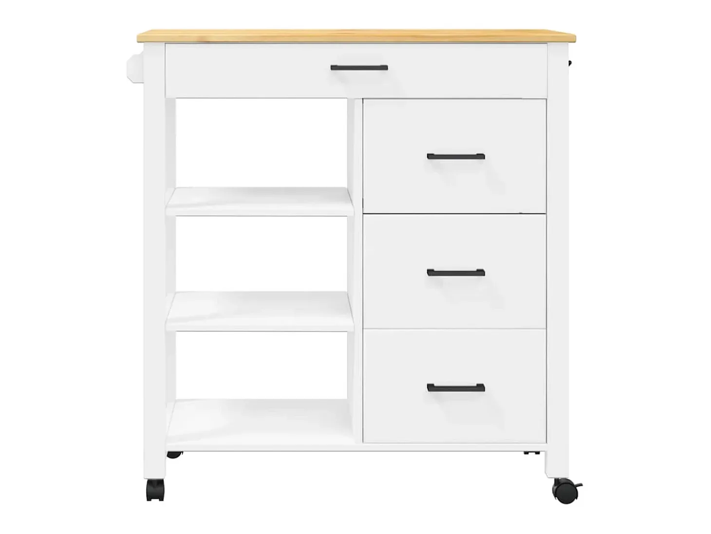 Carrito de cocina MONZA madera maciza de pino 84x40x88,5 cm