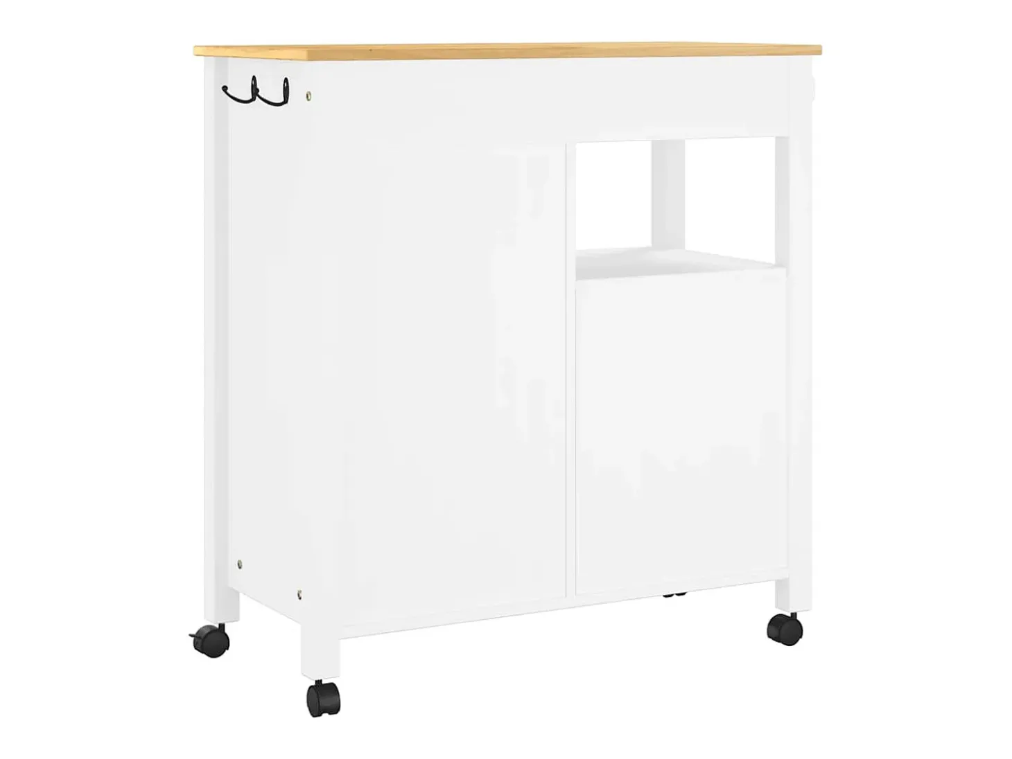 Carrito de cocina MONZA madera maciza de pino 84x40x88,5 cm