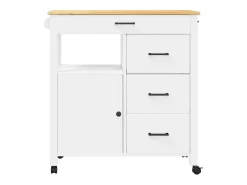 Carrito de cocina MONZA madera maciza de pino 84x40x88,5 cm