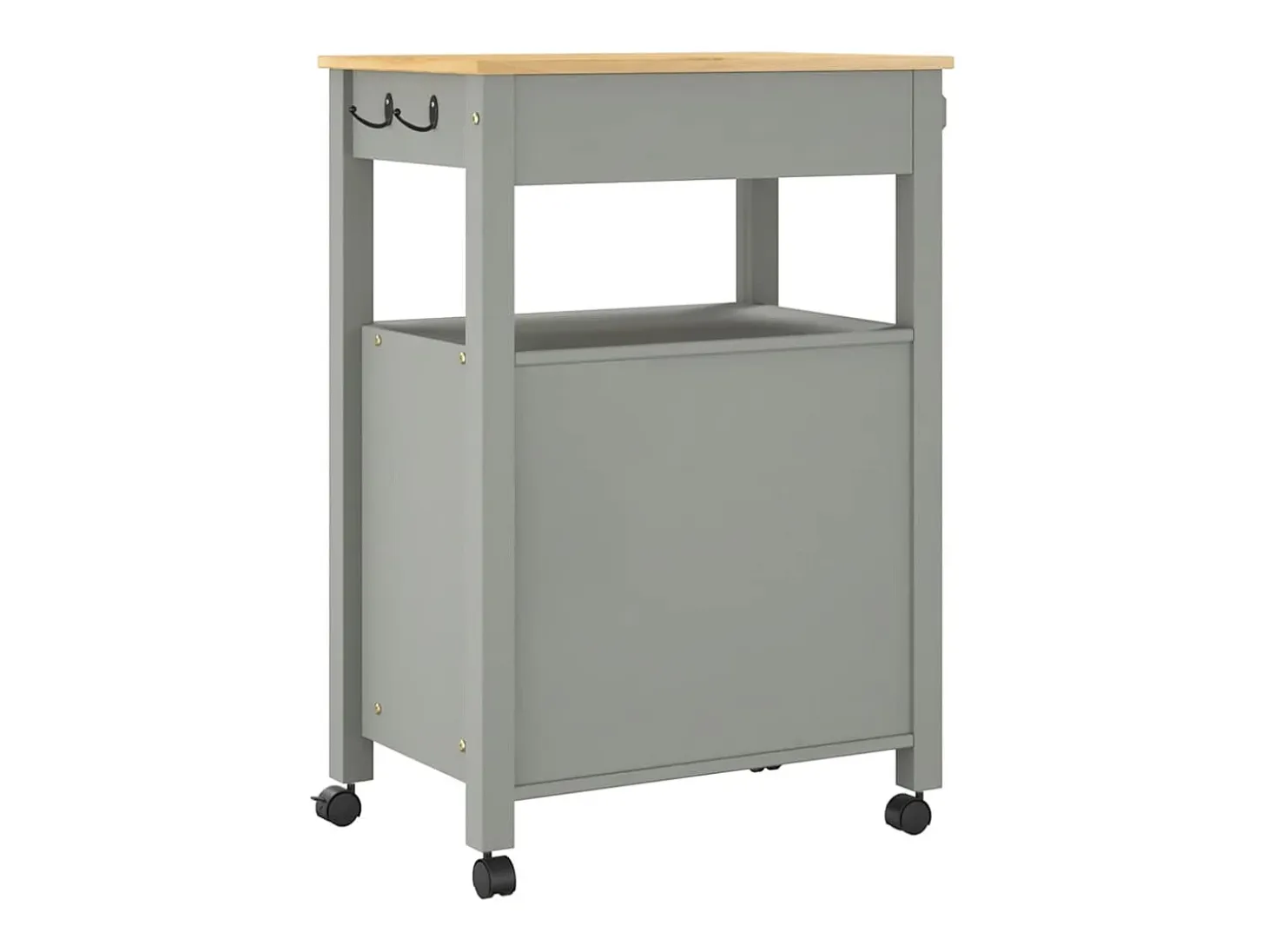 Carrito de cocina MONZA madera maciza de pino 60x40x88,5 cm