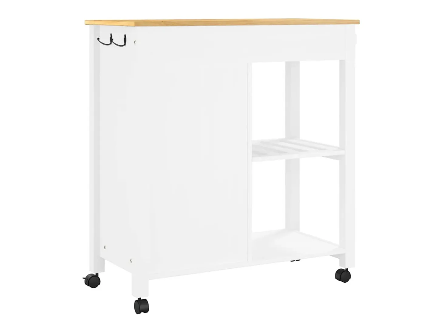 Carrito de cocina MONZA madera maciza de pino 84x40x88,5 cm