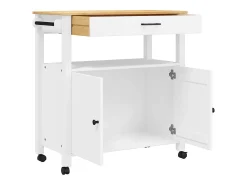 Carrito de cocina MONZA madera maciza de pino 84x40x88,5 cm
