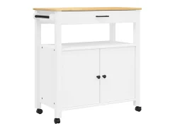 Carrito de cocina MONZA madera maciza de pino 84x40x88,5 cm