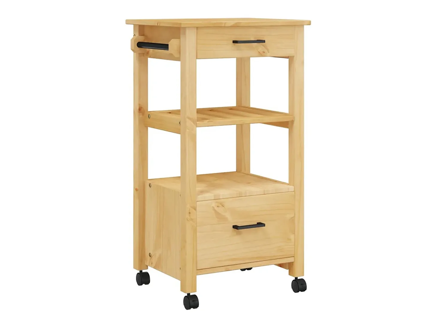 Carrito de cocina MONZA madera maciza de pino 48x40x88,5 cm