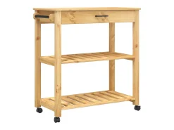 Carrito de cocina MONZA madera maciza de pino 84x40x88,5 cm