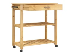 Carrito de cocina MONZA madera maciza de pino 84x40x88,5 cm