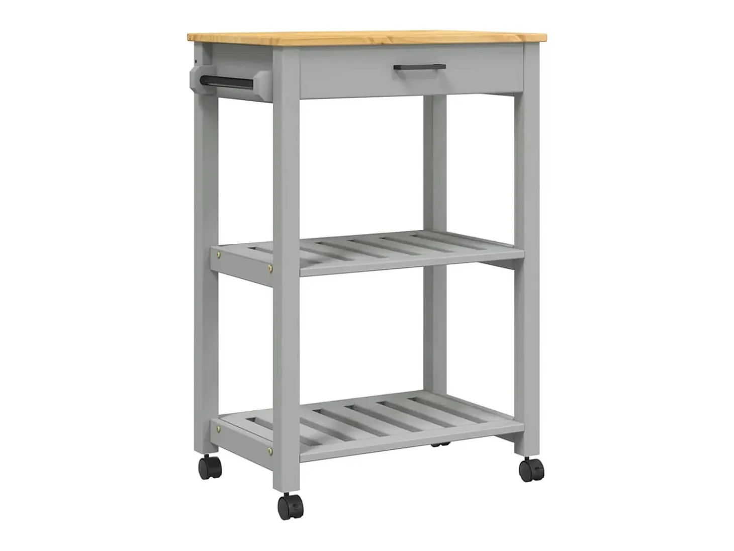 Carrito de cocina MONZA madera maciza de pino 60x40x88,5 cm