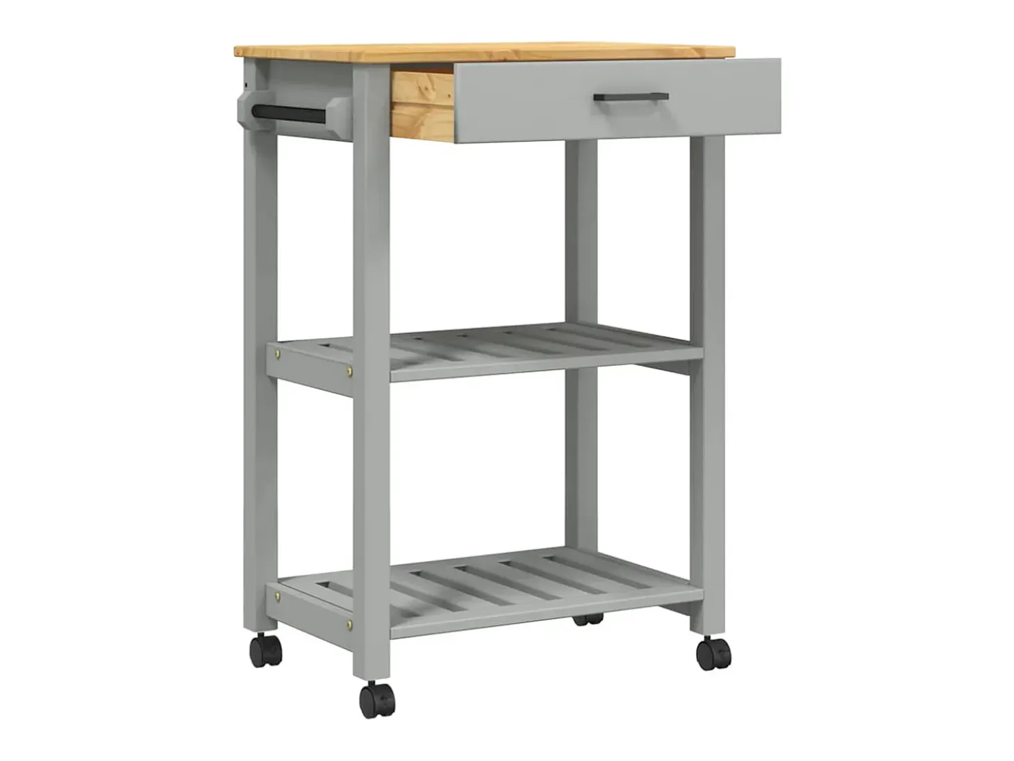 Carrito de cocina MONZA madera maciza de pino 60x40x88,5 cm