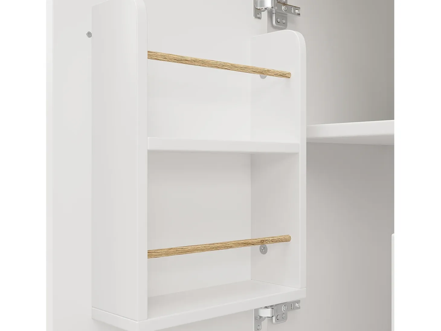 Carrito de cocina móvil con encimera plegable, espacio de almacenamiento y botellero - blanco