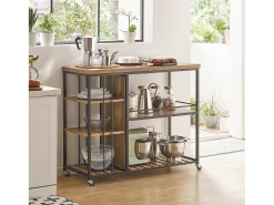 Carrito de Servicio Camarera con Ruedas Multiusos con 5 Estantes 110 x 45 x 92 cm SVW18-F SoBuy ES