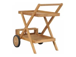 Carrito del té de madera maciza de teca