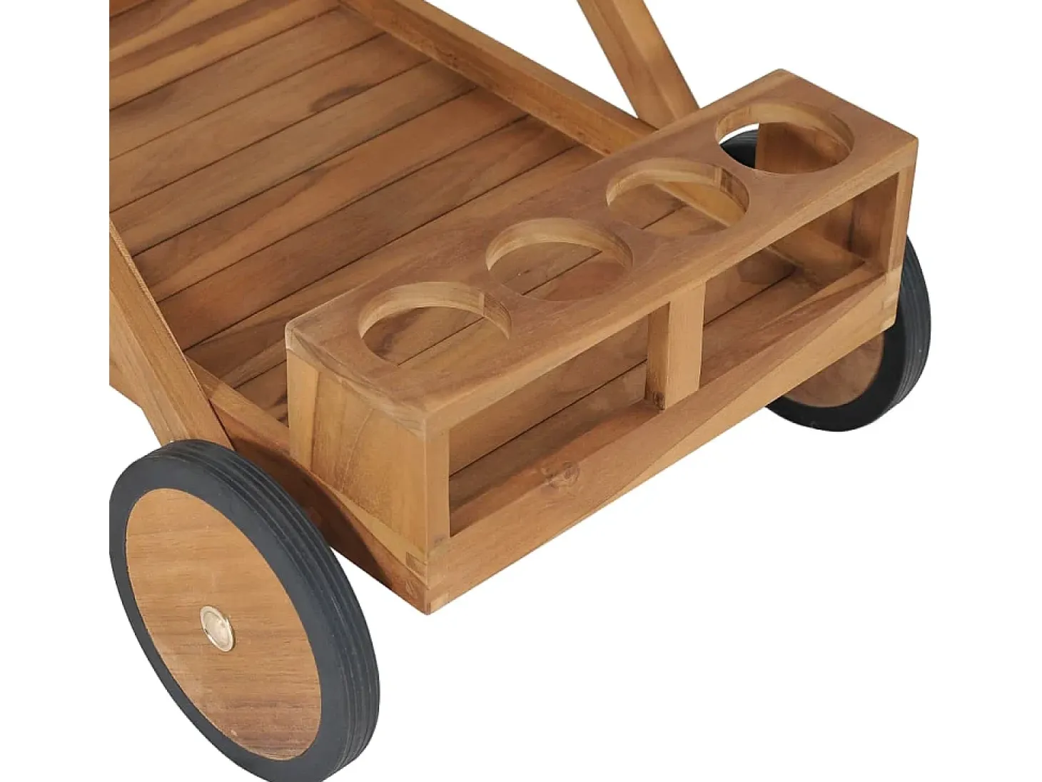 Carrito del té de madera maciza de teca