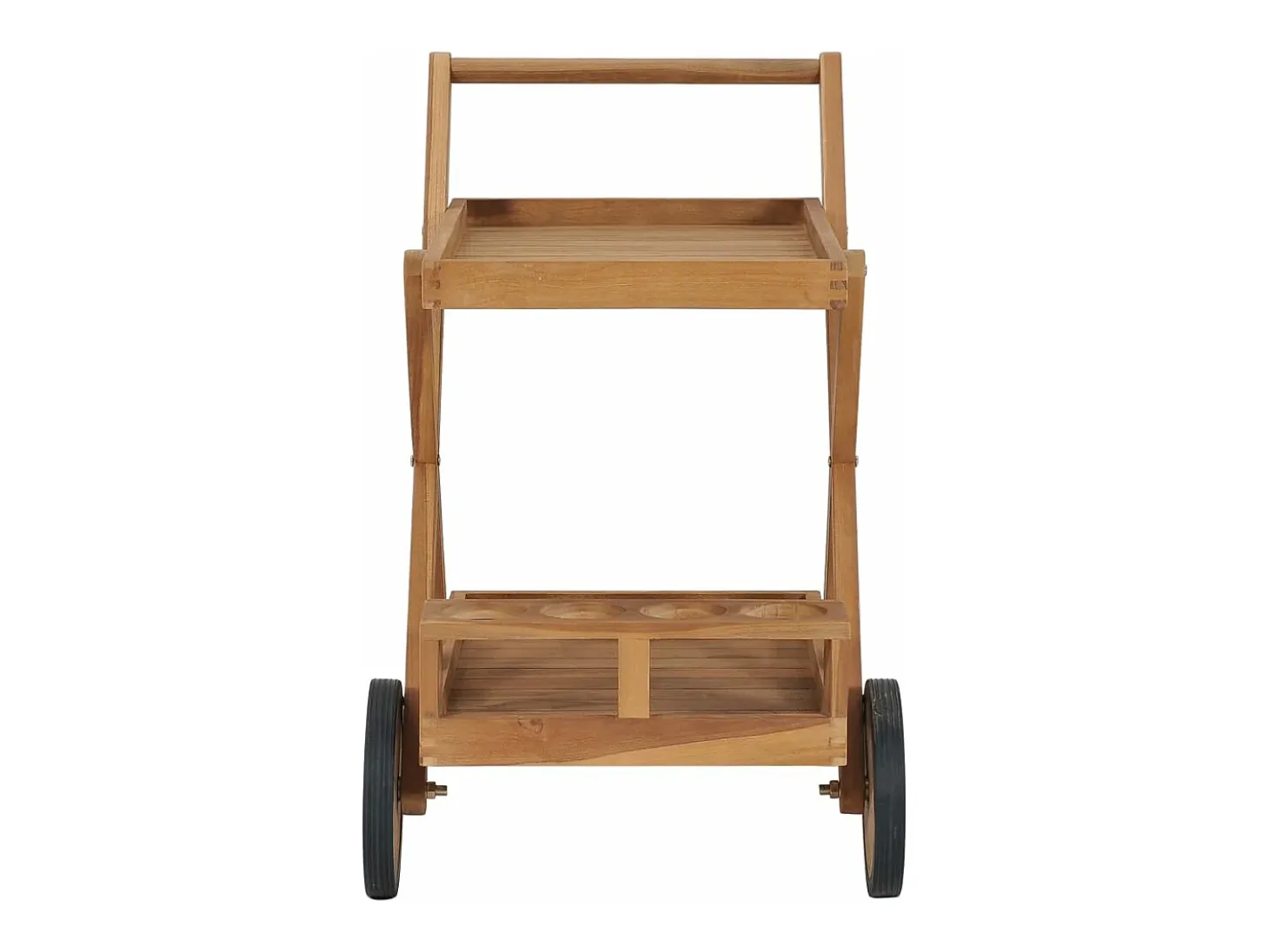 Carrito del té de madera maciza de teca