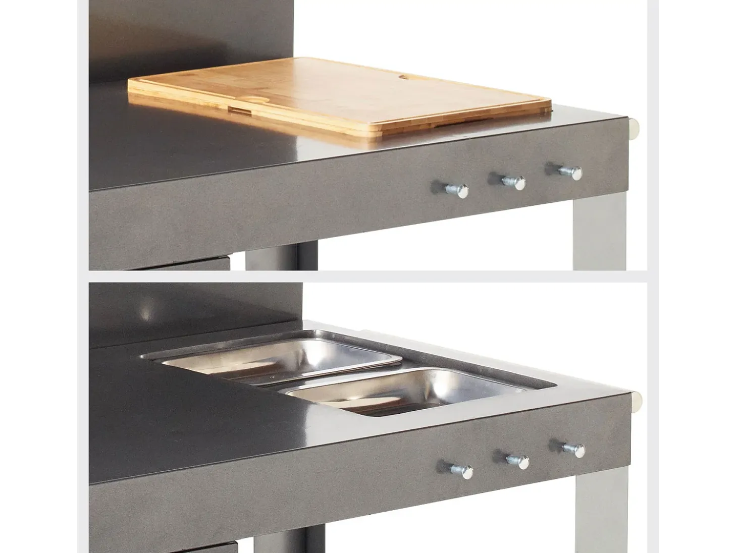 Carrito gris para plancha NOVA XL - COOK'IN GARDEN