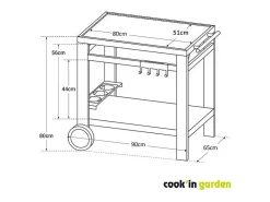 Carrito para plancha MÉDIA M - COOK'IN GARDEN