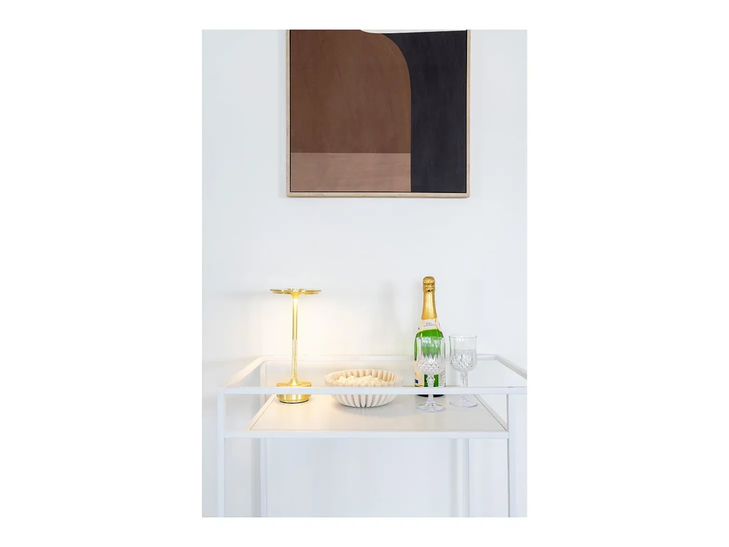 Carrito Vita, Blanco, 68x40x79 cm, Kendra Home