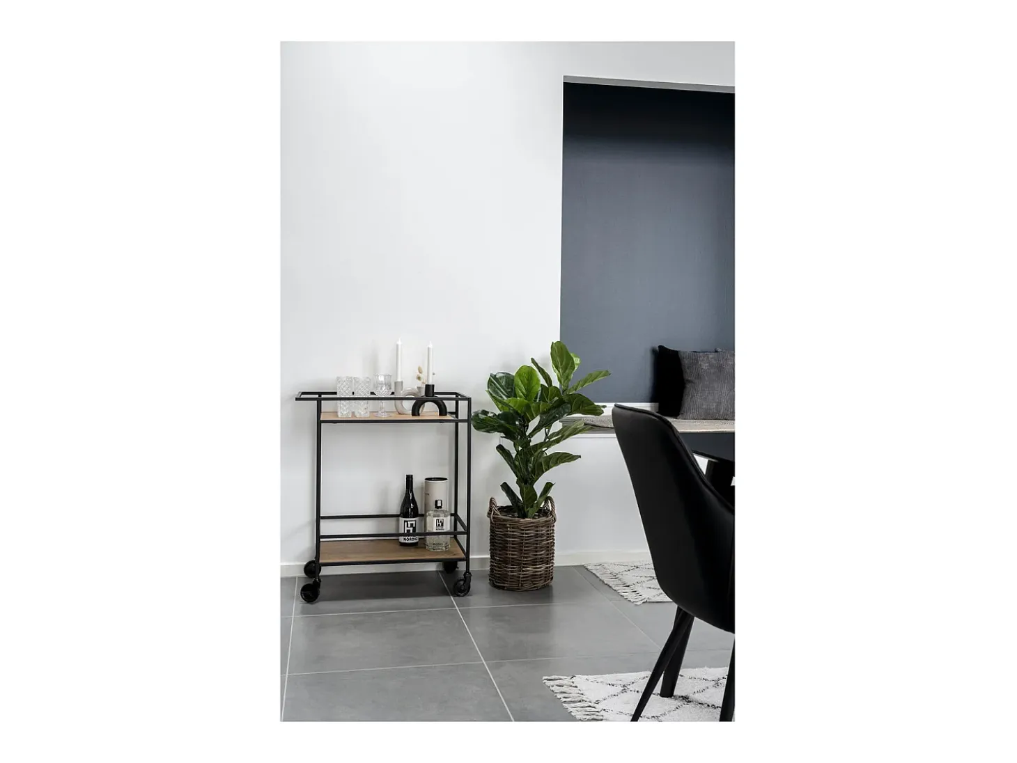 Carrito Vita, Marrón, 68x40x79 cm, Kendra Home