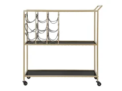 Carrito VKH5, Negro, 79x39,5x82 cm, Kendra Home