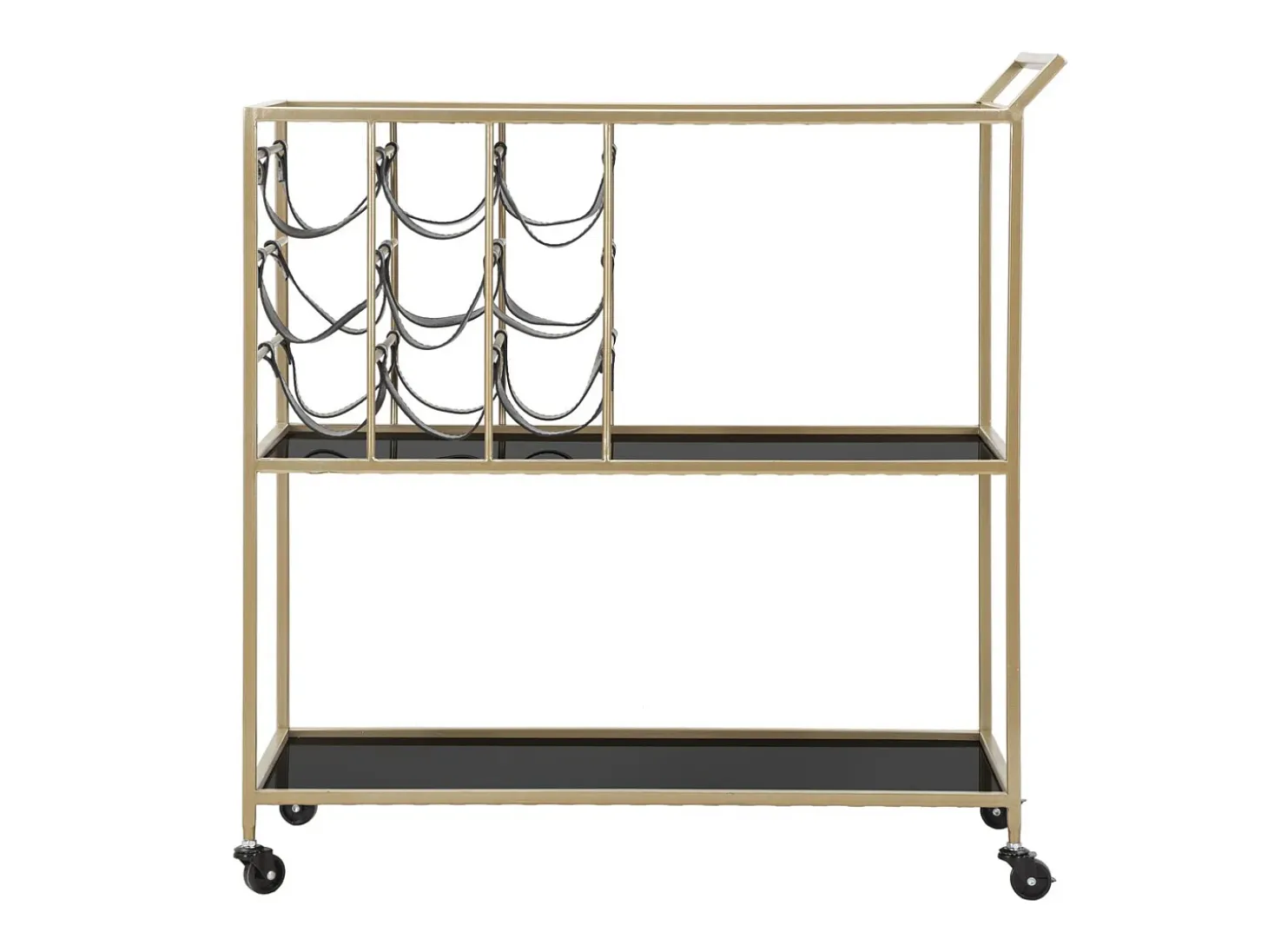 Carrito VKH5, Negro, 79x39,5x82 cm, Kendra Home