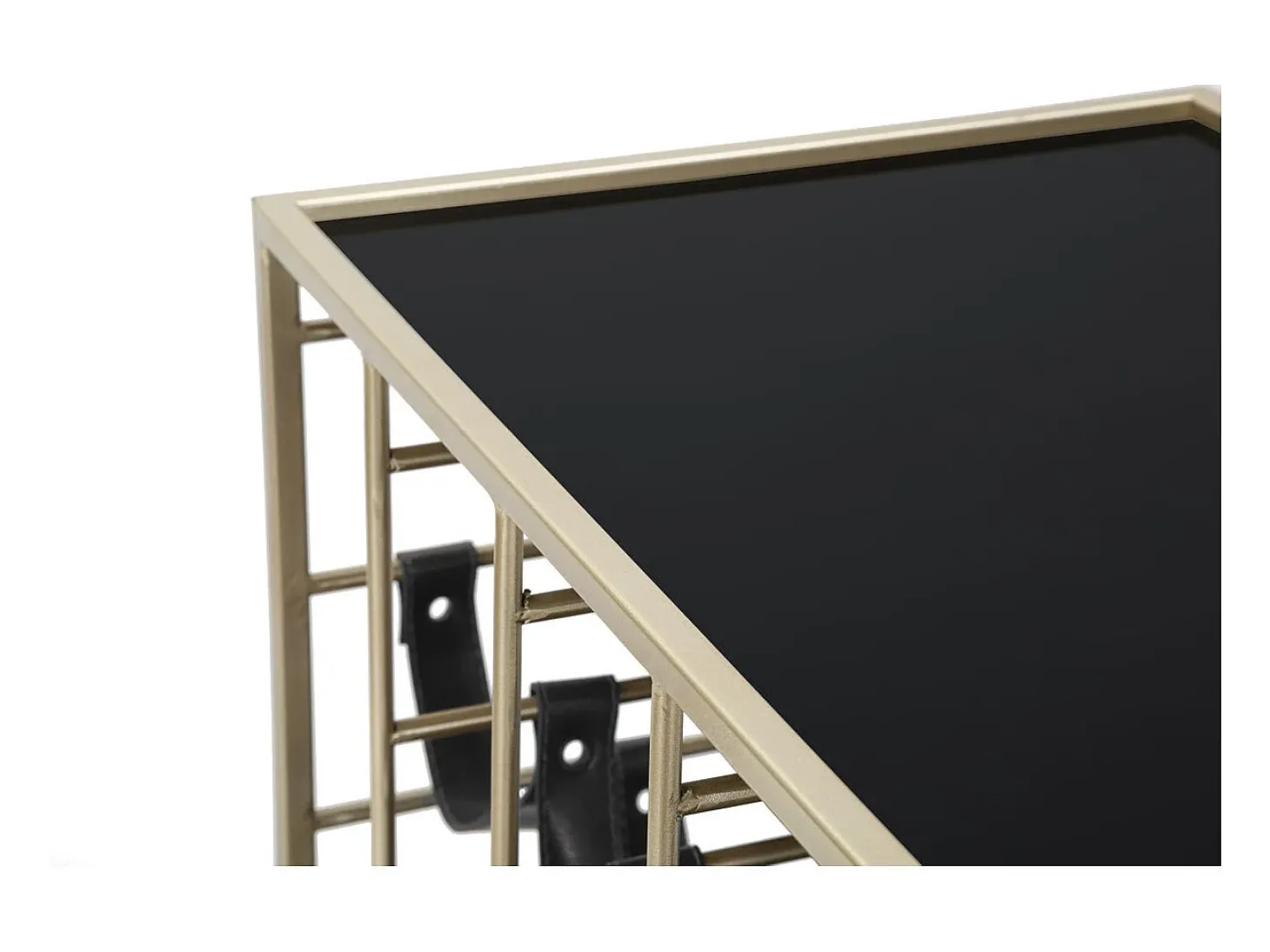 Carrito VKH5, Negro, 79x39,5x82 cm, Kendra Home