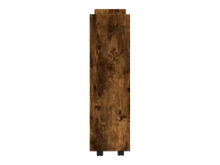 Carro de almacenaje estrecho 3 niveles madera roble ahumado