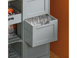 Carro de Almacenamiento Mueble Auxiliar Cocina Carrito de Servir con 3 Cajones 2 Estantes y 1 Bandeja Extraíble Gris FKW79-HG SoBuy ES