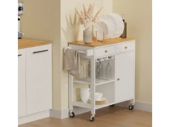 Carro de cocina blanco 89x40x87 trayz