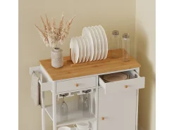 Carro de cocina blanco 89x40x87 trayz