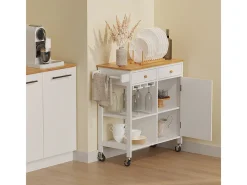 Carro de cocina blanco 89x40x87 trayz