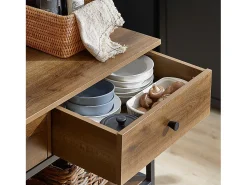 Carro de Cocina Carrito de Servir Multiusos con 2 Estantes y 2 Cajones 100 x 45 x 93 cm FKW112-PF SoBuy ES